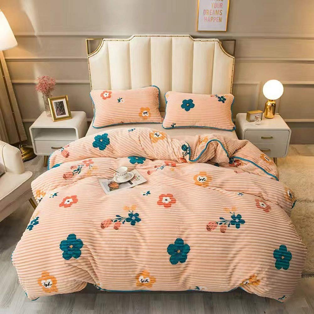 Housse de couette en velours chaud AB06 isolante pour l'hiver