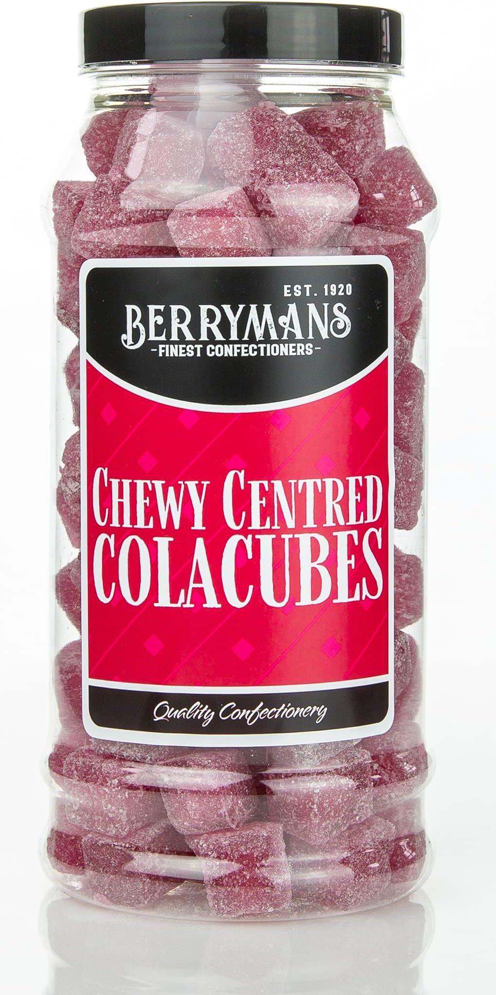 – Original Chewy Centred Cola Cubes Boiled Retro Sweets Gift Jar by Berrymans Sweet Shop - Classic Sweets, Traditional Taste.