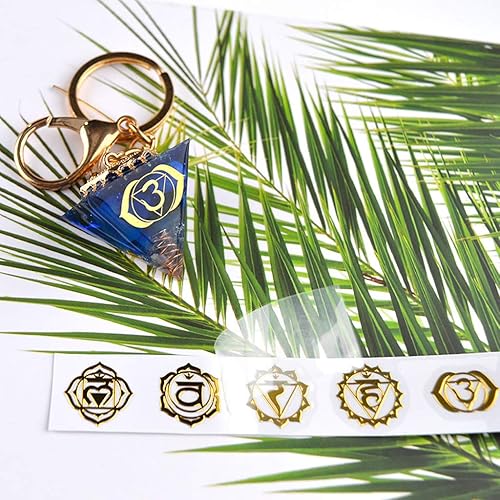 Miniatura 5 de angwang 7 Chakra Geométrico Cobre Torre Energía Pegatinas Orgonita Flor Vida Árbol Pirámide Resina Epoxi Material Joyería Fabricación E#
