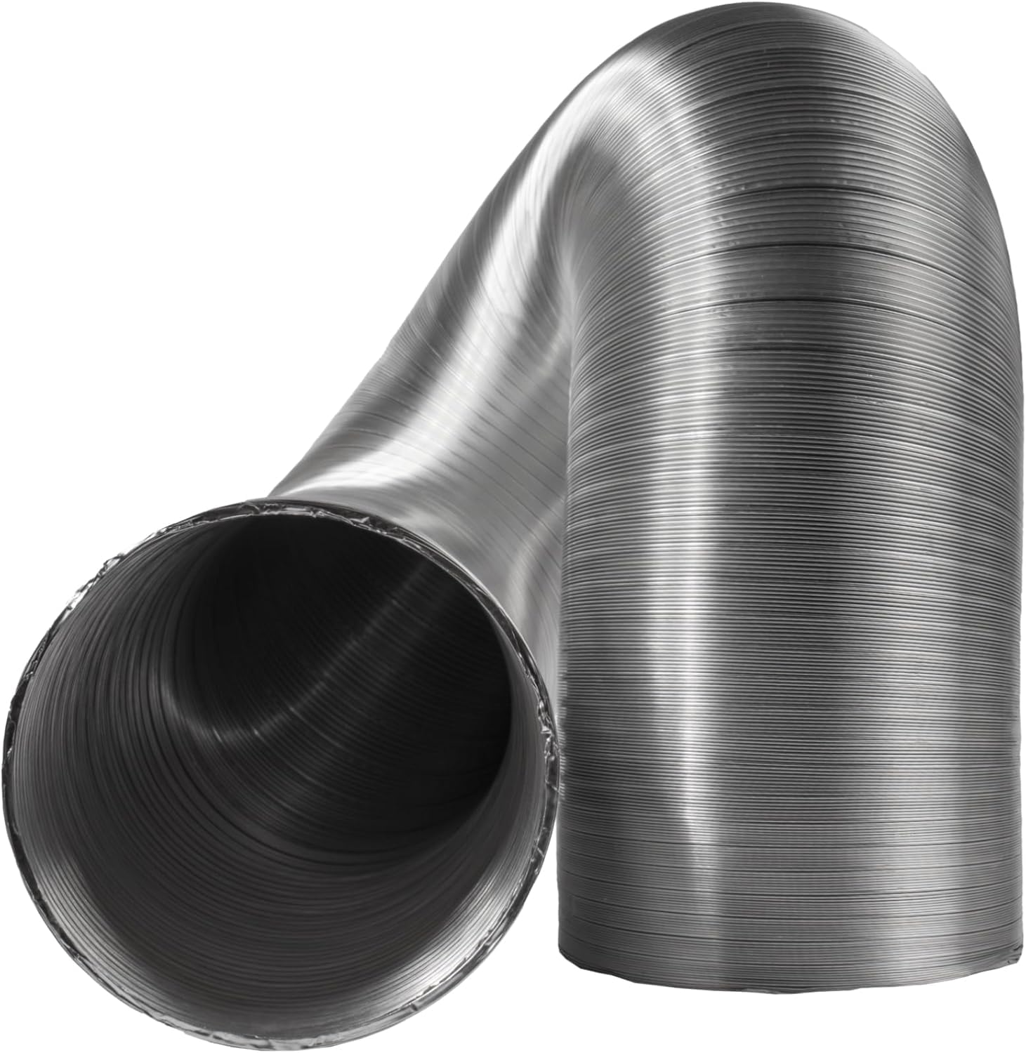Repa Market Ø150 mm - 3m Ducting Pipe - Flexible Aluminum Tube - Aluminum Air Conditioner Hose - Spring Steel Wire Hose - Kitchen Exhaust Pipe 150mm Ducting, Tumble Dryer, Gas Cooker, Extractor Fan