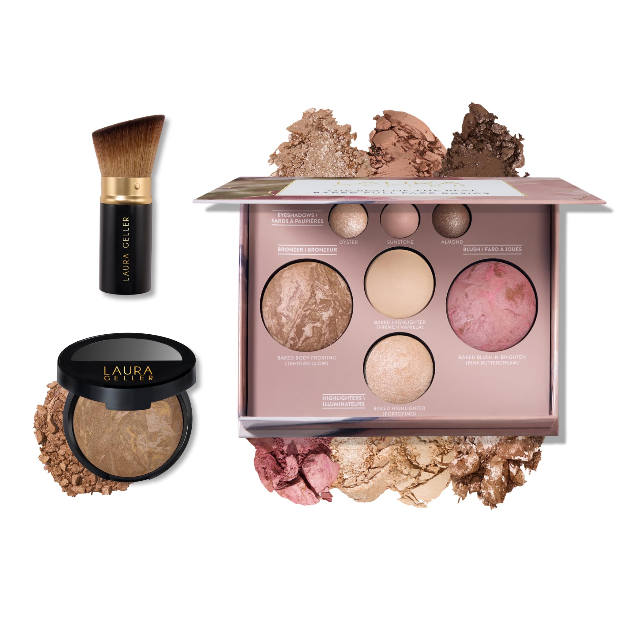 LAURA GELLER NEW YORK Baked Starter Kit with Powder Foundation, Palette & Brush