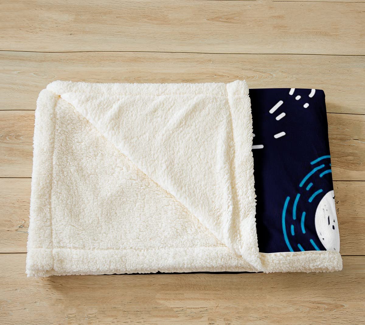 Rocket Sherpa Coperta in pile per bambini, ragazzi, ragazze, adolescenti, spazio esterno, pianeta, carino e fuzzy coperta per divano letto universo cartone animato, King 200 x 201 cm