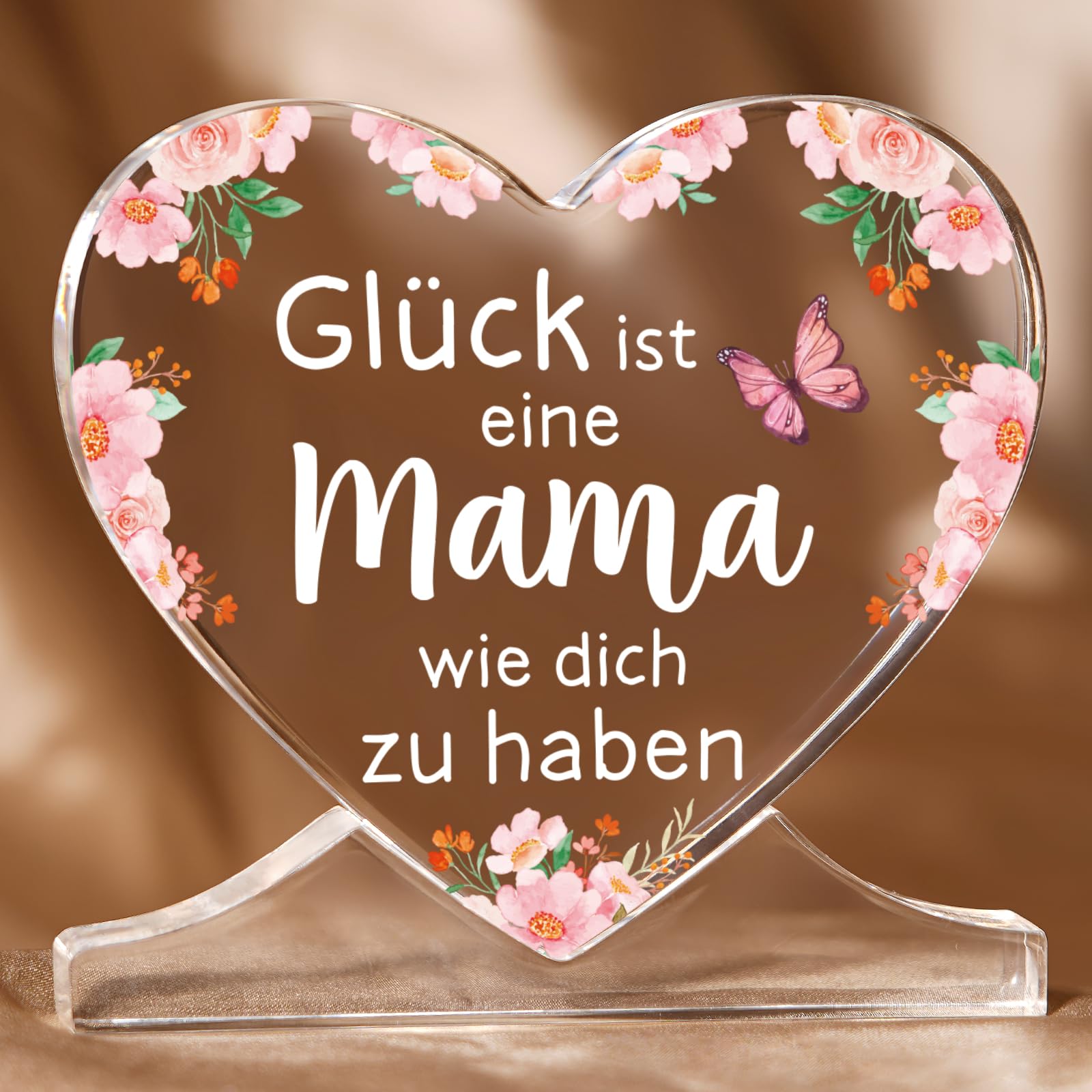 Handgehäkelter Mama-Dino Geschenk - Süßer Dino Mit Dankes-Botschaft