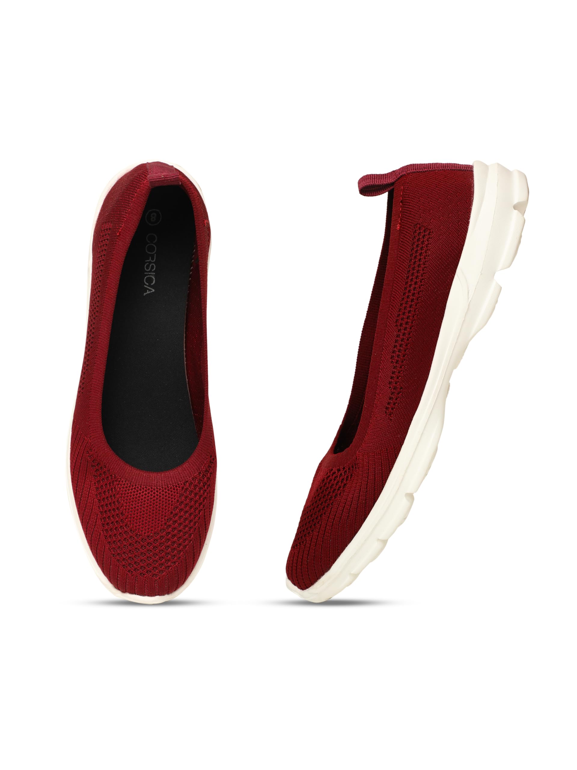 Women Black Slip-On Sneakers | Lightweight Casual Walking Shoes | Comfortable Bellies with Soft Sole (Pack of 1)-image-35