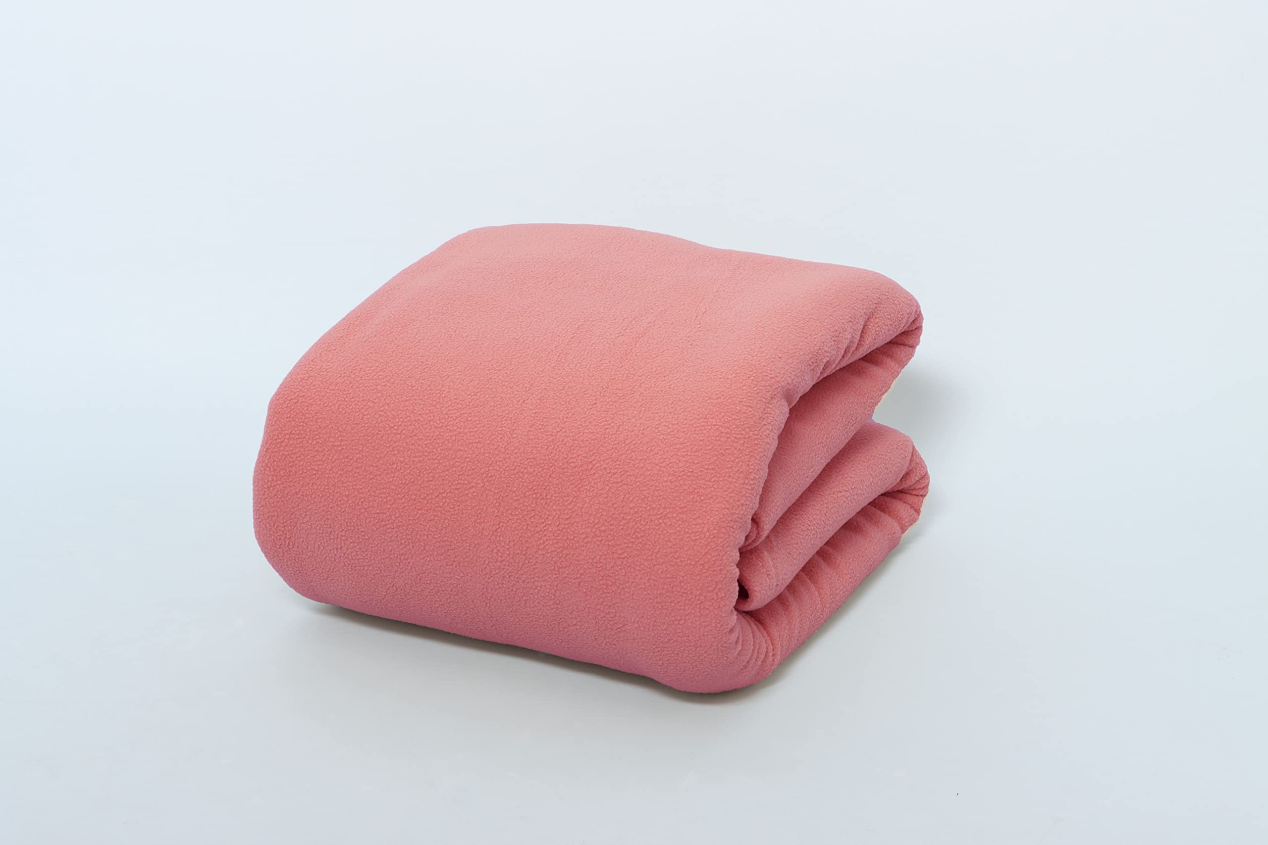 Rehmat Collection Soft Thermal Polar Fleece Blanket Bed Sofa Throw Over Couch Bedspread, Lightweight Versatile Pet Dog Cat/Travel Camping Warm Multi-functional Blanket (Salmon, Medium)