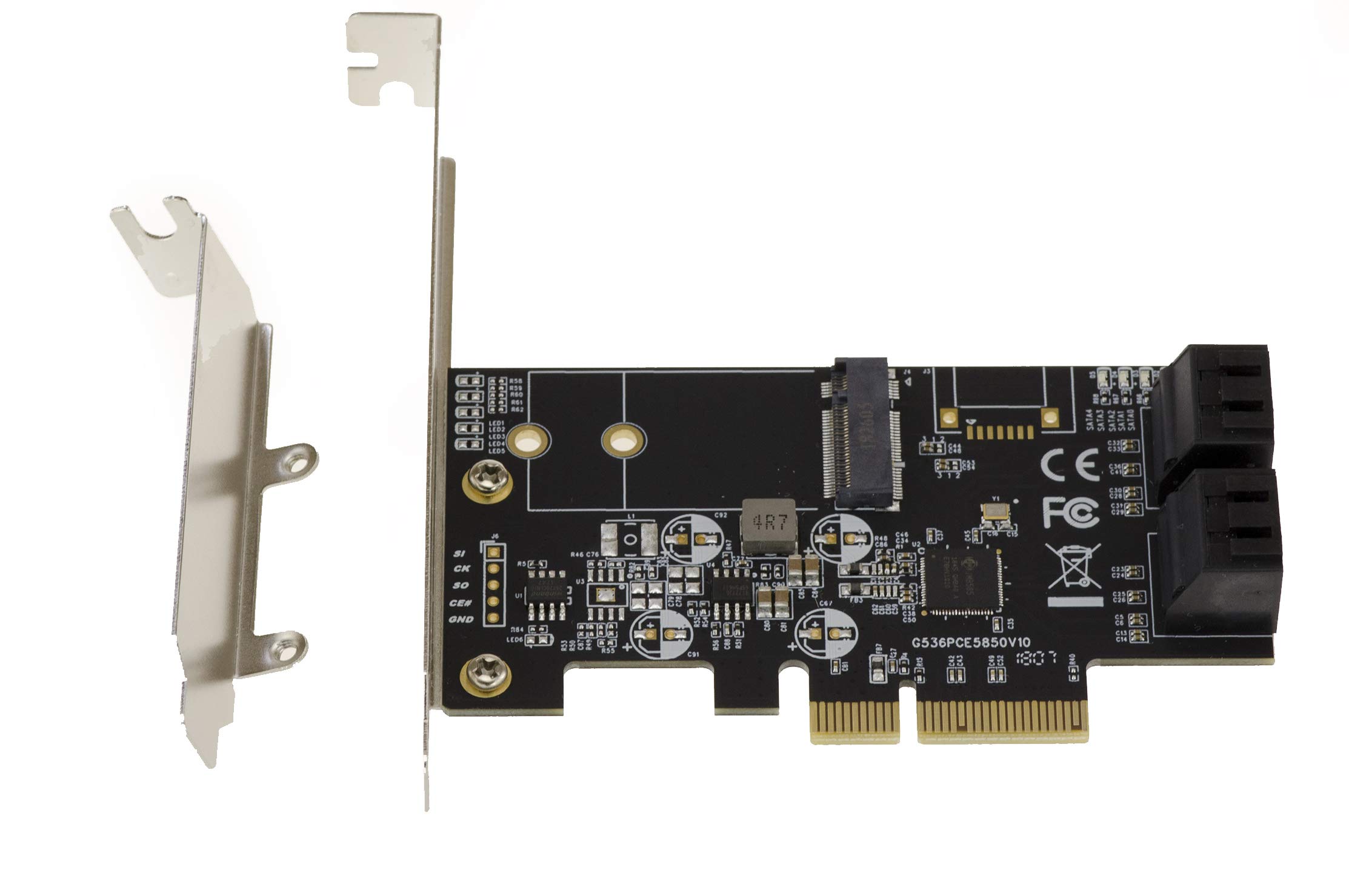 KALEA-INFORMATIQUE PCIe SATA Controller-Karte – 4-Port Für Festplatten, Mit Marvell 88SE9230 Chipsatz, RAID 0/1/10/JBOD