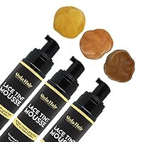Vista 2 de Dolahair Melt Lace Tint Mousse y spray para pelucas de color castaño medio, espuma para pelucas frontales de encaje