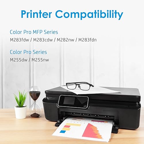 Miniatura 2 de Cartucho de tóner de repuesto compatible para HP 206A 206X para Color Laserjet Pro MFP M283fdw M283cdw M283fdn M282mw M255dw M255nw M283 M255