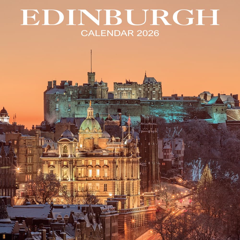 2026 Scotland Calendar: Edinburgh - Square Wall Calendar - Month to View - 12 Months