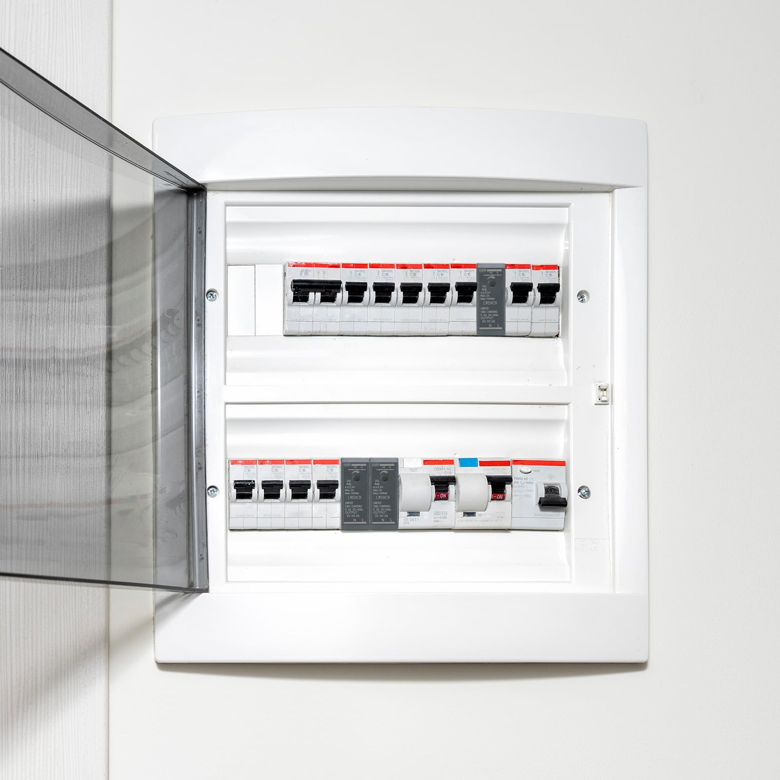 Kssvzz Alimentatore su Guida DIN 5V DC 3A 15 W, Ingresso 100-240V AC 50/60 Hz Trasformatore su Guida DIN per Automazione Domestica o Industriale