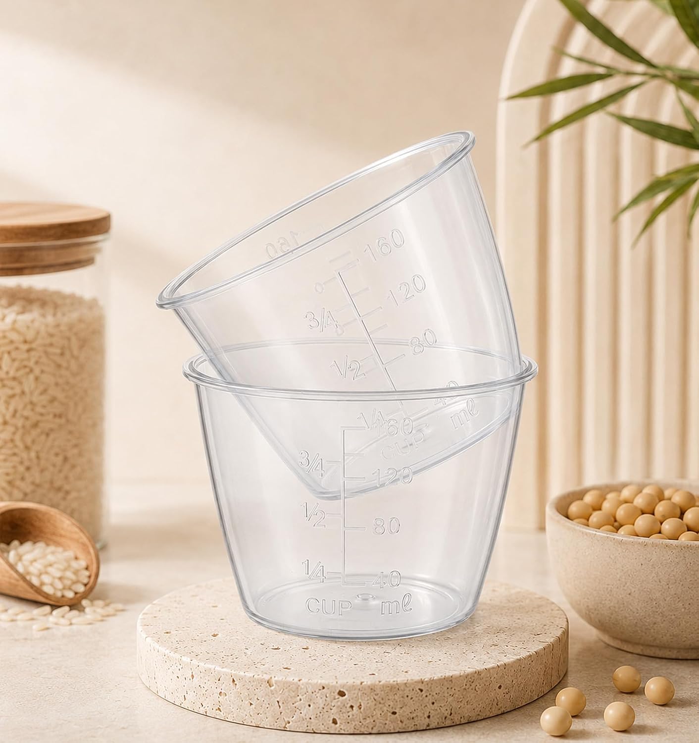 2 Pcs Rice Cup Measure, Rice Measuring Cup for Rice Cooker