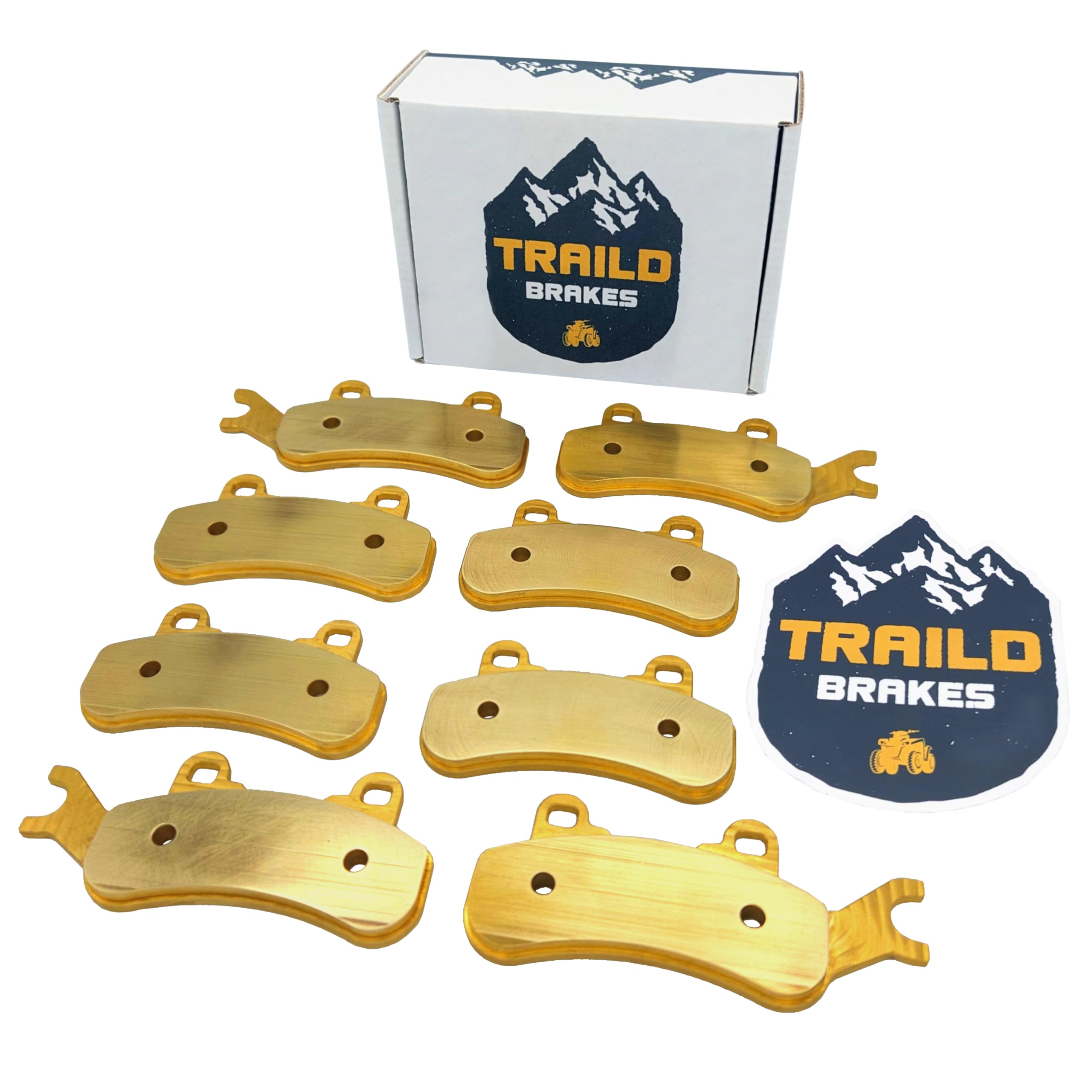 Traild Brass Brake Pad Set for Can-Am Maverick X3/MAX, Maverick Sport & Trail 2017-2024 (Full Vehicle Set)
