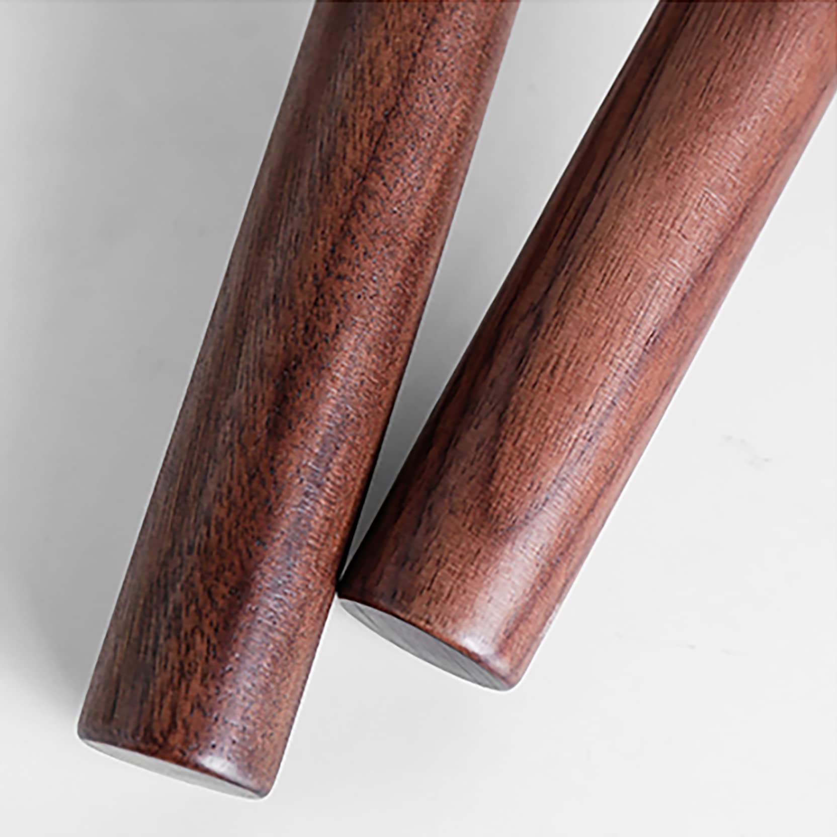 Lot de 2 Porte-Serviettes en Papier (31 cm x 14 cm), en Bois de Noyer Noir Massif, avec Base Ronde en Bois, Pas de Base d'épissage, Distributeur de Papier essuie-Tout