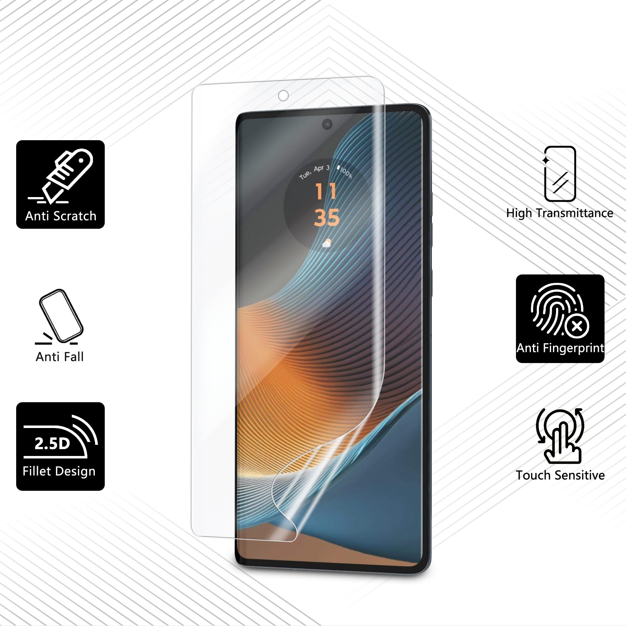 Datree 2 Pezzi per Motorola Moto Edge 50 Fusion Pellicola Protettiva, 2 Pezzi Pellicola Fotocamera, Anti Graffio Amichevole Protettiva Protezione Schermo Datree 2 Pezzi per Motorola Moto Edge 50 Fusion Pellicola Protettiva, 2 Pezzi Pellicola Fotocamera, Anti Graffio Amichevole Protettiva Protezione Schermo