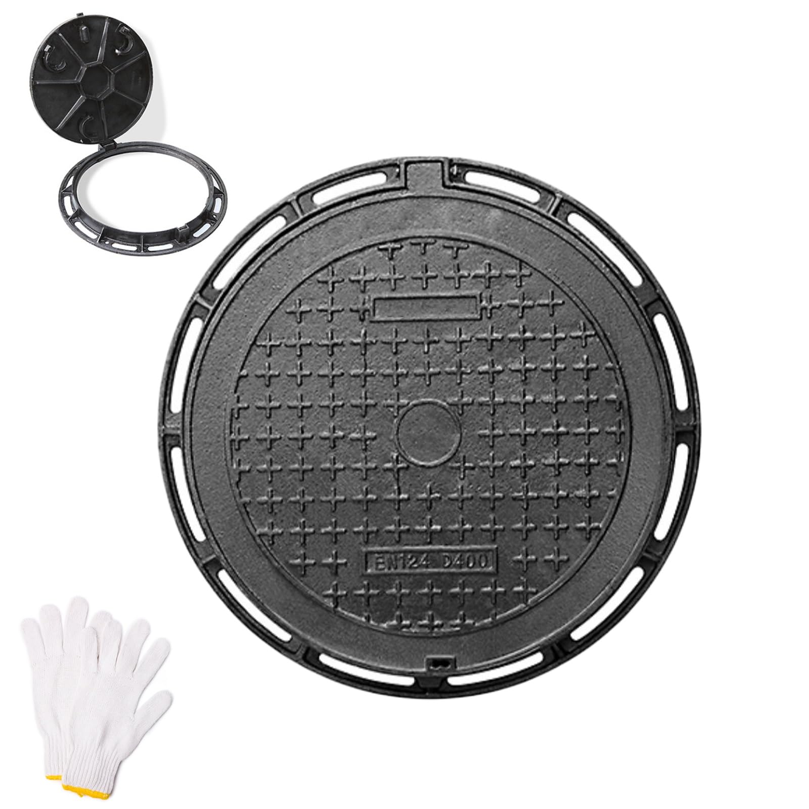 Regard de chaussée fonte 50cm pour drainage de cour et allée carrossable