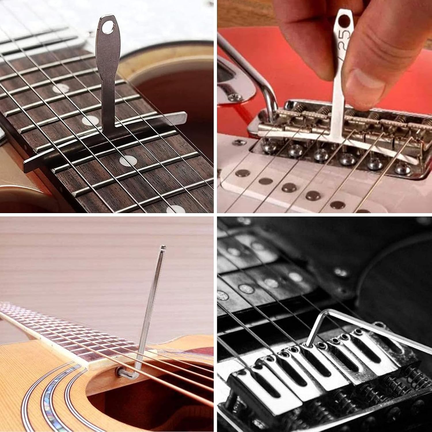 25Pcs Guitar Tool Kit,Guitar Accessories Gifts for Men,Guitar Repair Kit,Luthier Tools,Guitar Setup Kit for Ukulele Bass Mandolin Banjo Guitar,Guitar Maintenance Kit with Carry Bag