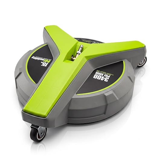 HiClean 15" Universal Pressure Washer Surface Cleaner with Wheels, 3400 PSI