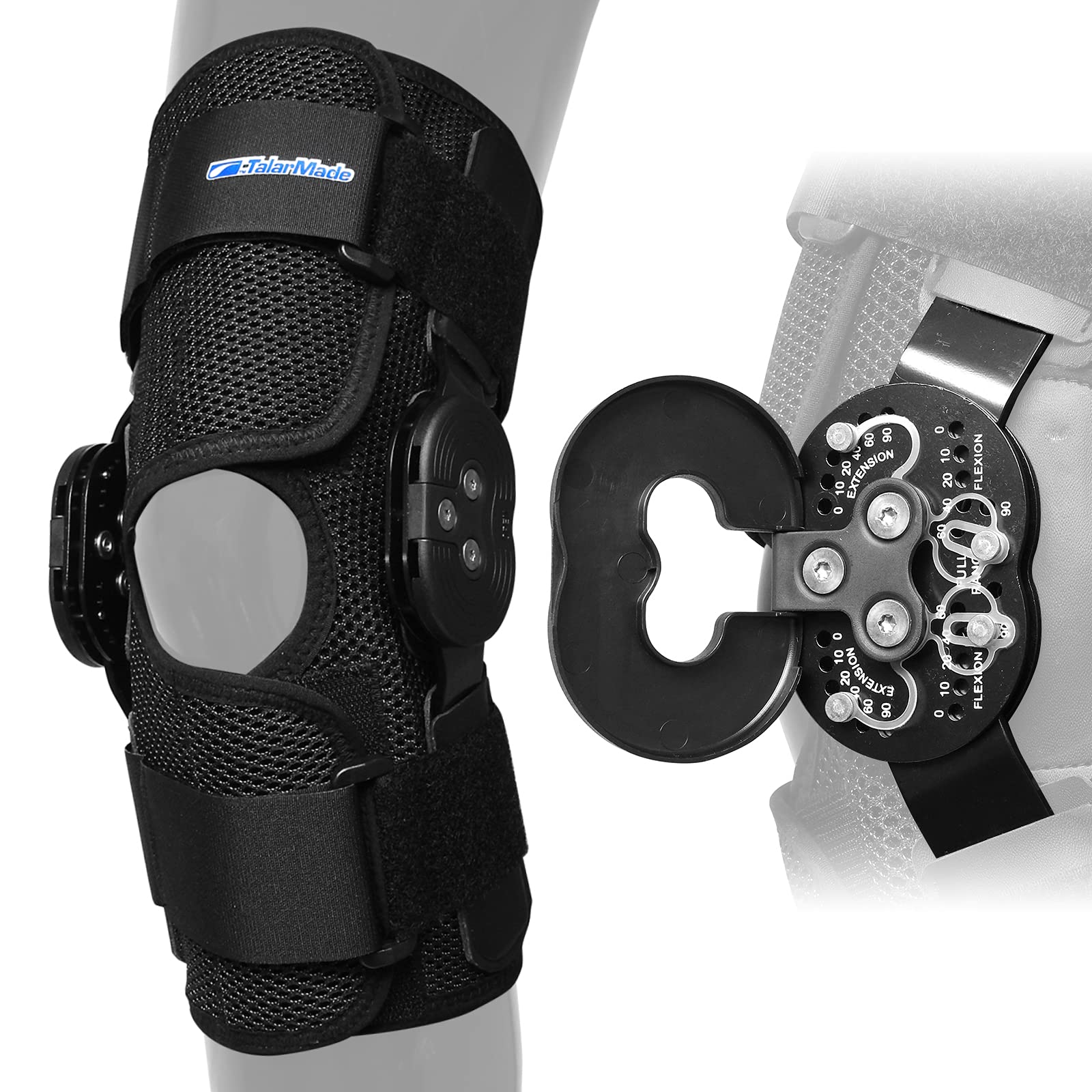 Buy TalarMade CoolMesh ROM Post Op Hinged Adjustable Flexion Extension Knee Joint Support Brace