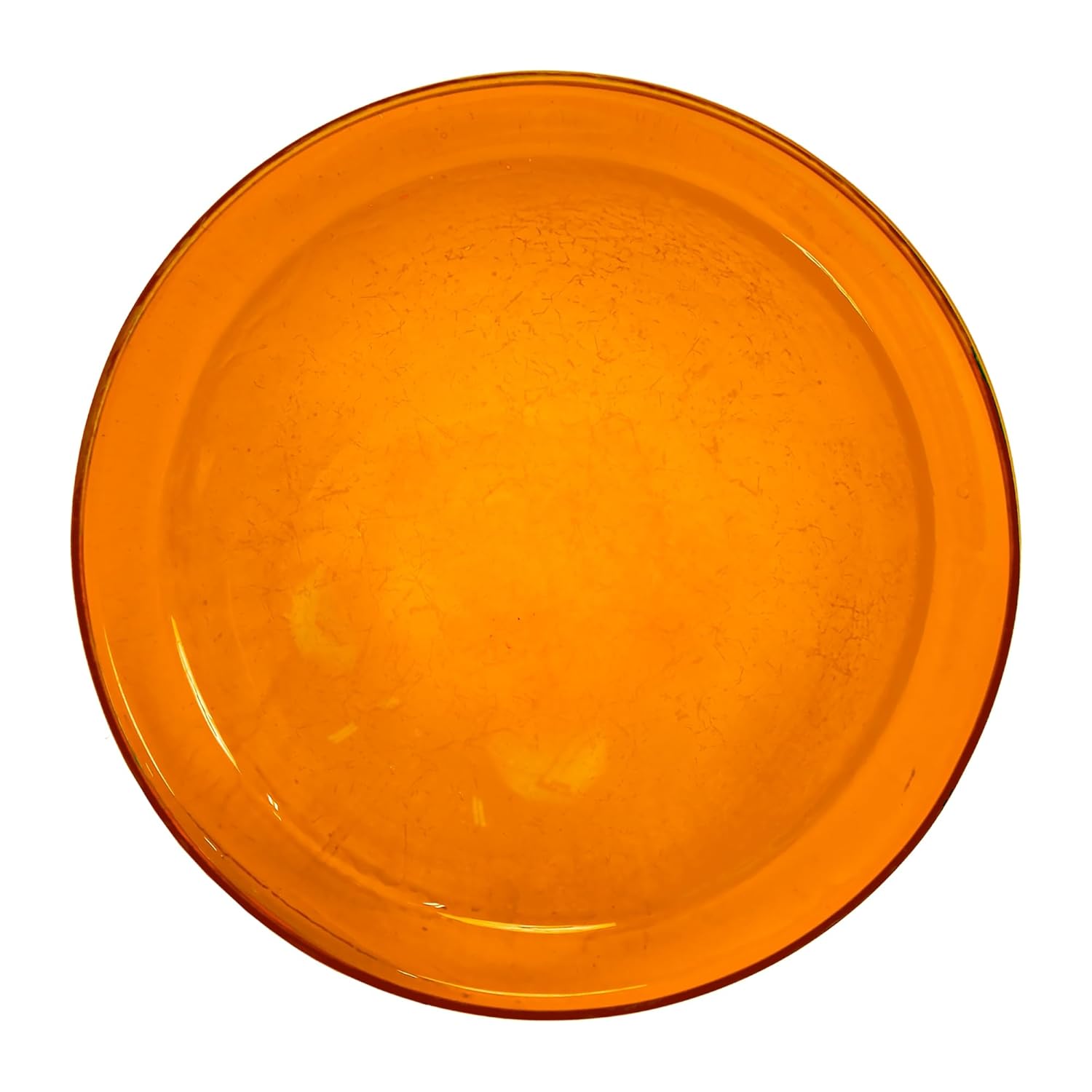 Achla Designs 201-9922 Crackle Glass Bowl, 12-in, Mandarin Birdbath, Small