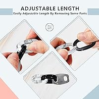 Vista 4 de Correa cruzada para teléfono celular, correa de cadena ajustable para teléfono con 2 almohadillas de TPU, funciona con iPhone/Samsung, cadena