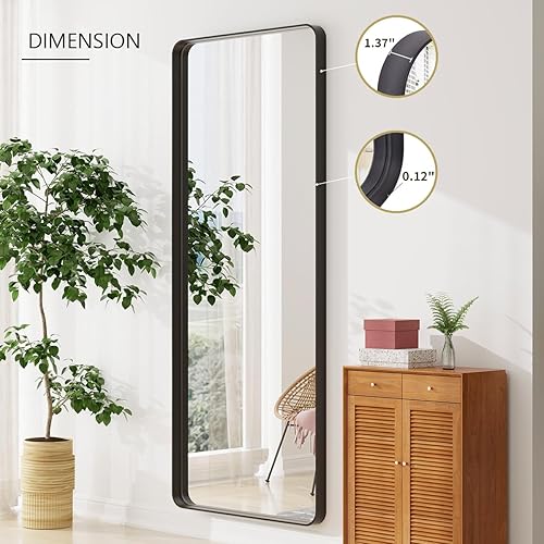 Miniatura 46 de GLSLAND Espejo de pared rectangular de 30 x 48 pulgadas para baño, marco de aleación de aluminio dorado, espejo rectangular para decoración