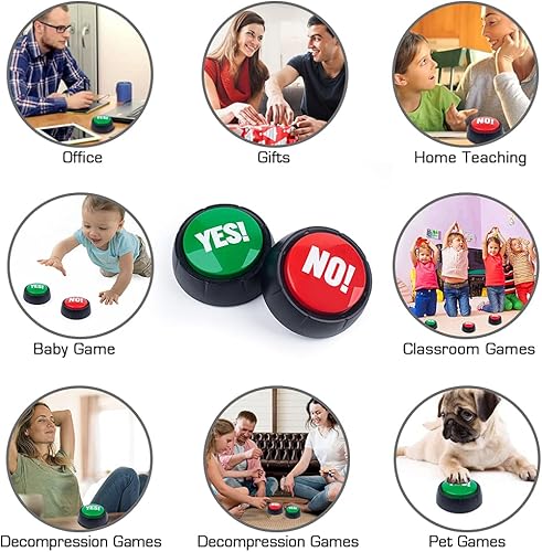 Miniatura 8 de MyMealivos Divertido juguete con botón de zumbador, regalos de broma, adición de juegos, relleno de calcetines (sí no)