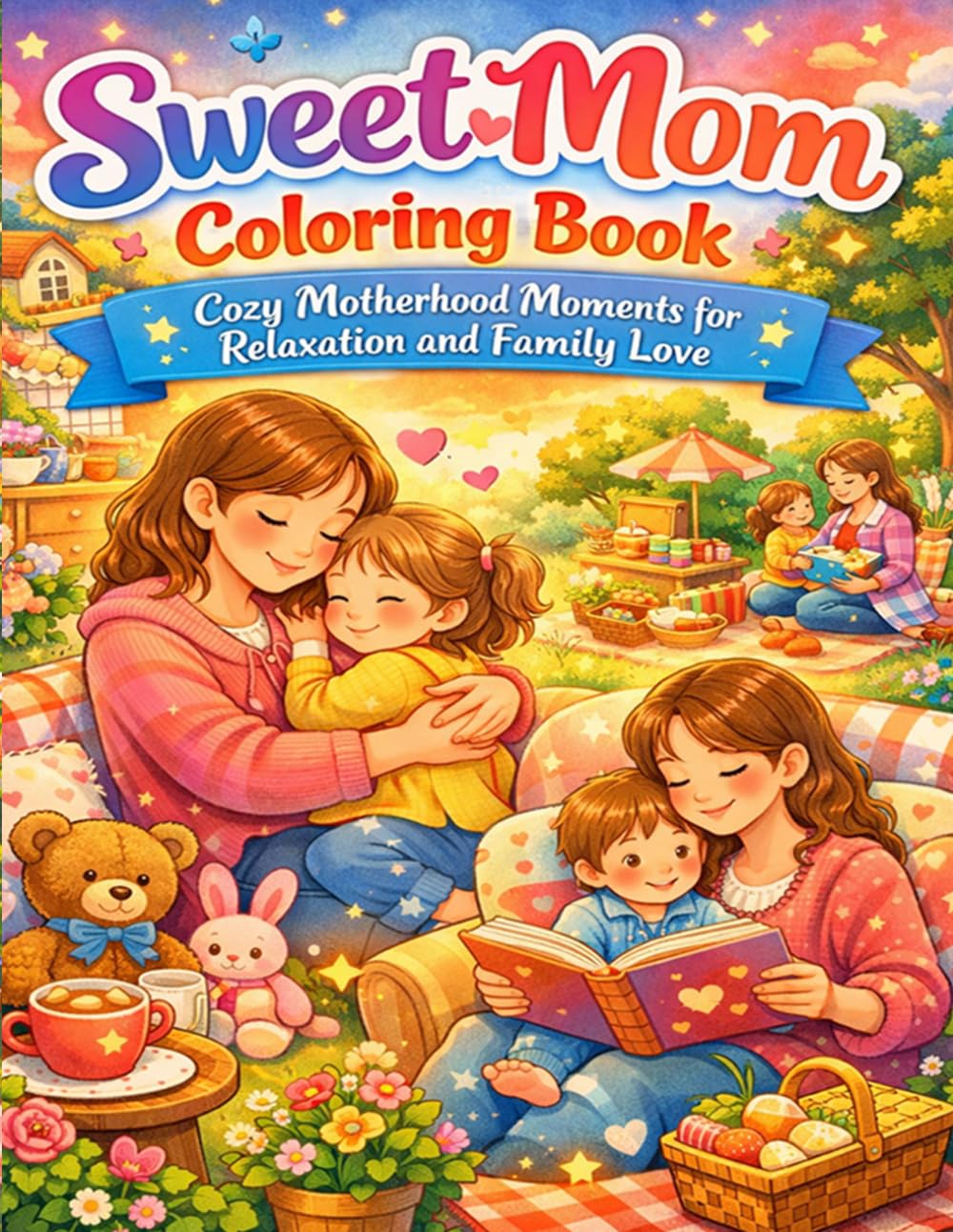 Sweet Mom Coloring Book: Cozy Motherhood Moments for Relaxation and Family Love