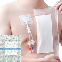 Vista 11 de Protectores de ducha impermeables, almohadilla central antiadherente para puerto de diálisis, línea Picc, catéter de pecho, diálisis peritoneal PD