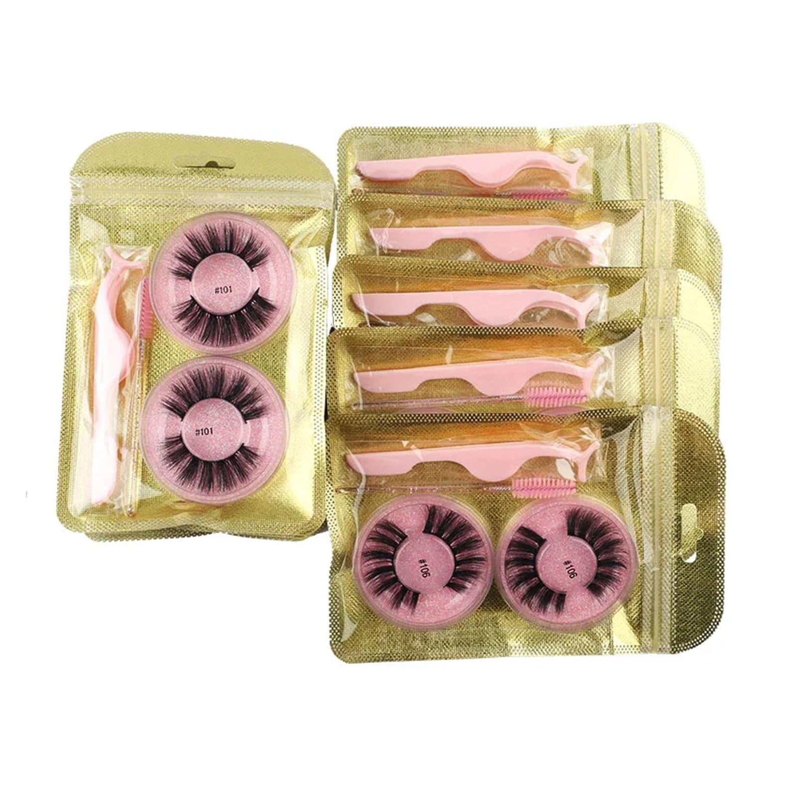 UAMOU Artikel Lashes Eye Bulk 4/50/100 PCS Natürliche lange falsche Wimpern Flauschige künstliche 3D-Nerzwimpern Verkäufer weich dick handgefertigt Cheerfully (Color : Mix 30 Pairs)