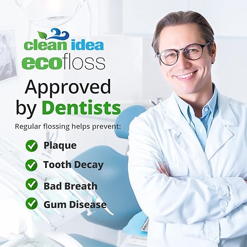 Miniatura 5 de EcoFloss - Hilo natural ecológico de 19.7 x 82.0 ft, hilo de bambú con infusión de carbón, biodegradable y 100% vegano encerado, sabor a menta no