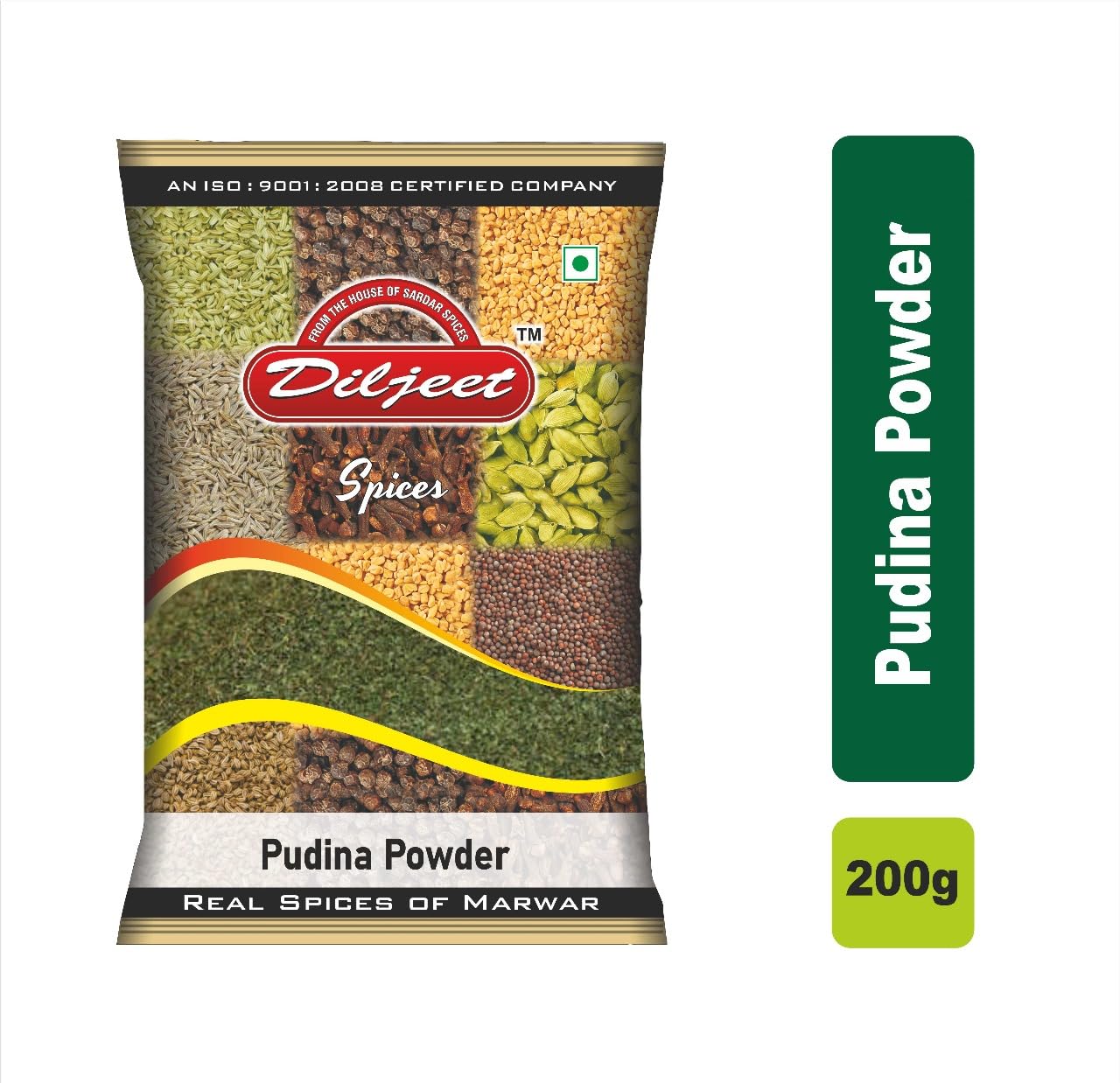 Diljeet SPICES 200Gm Podhina Powder |Peppermint Leaves (Without Stem -Hand Picked) - Image 2 thumbnail