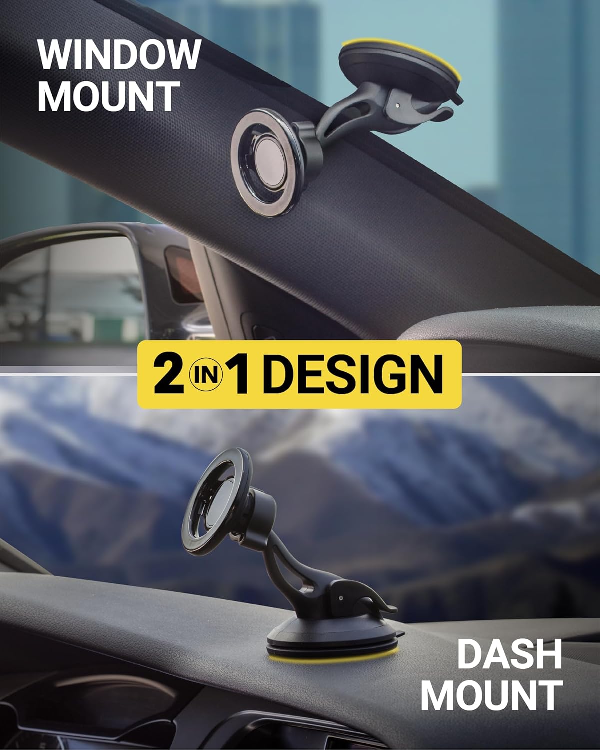 Scosche MagicMount™ SMSWD Magnetic Phone Holder for Car Dashboard/Windshield, MagSafe Stand, Suction Cup Phone Mount Compatible with iPhone 16 15 14 13 12 Series, Mag Safe Case & All Cell Phone - Image 3