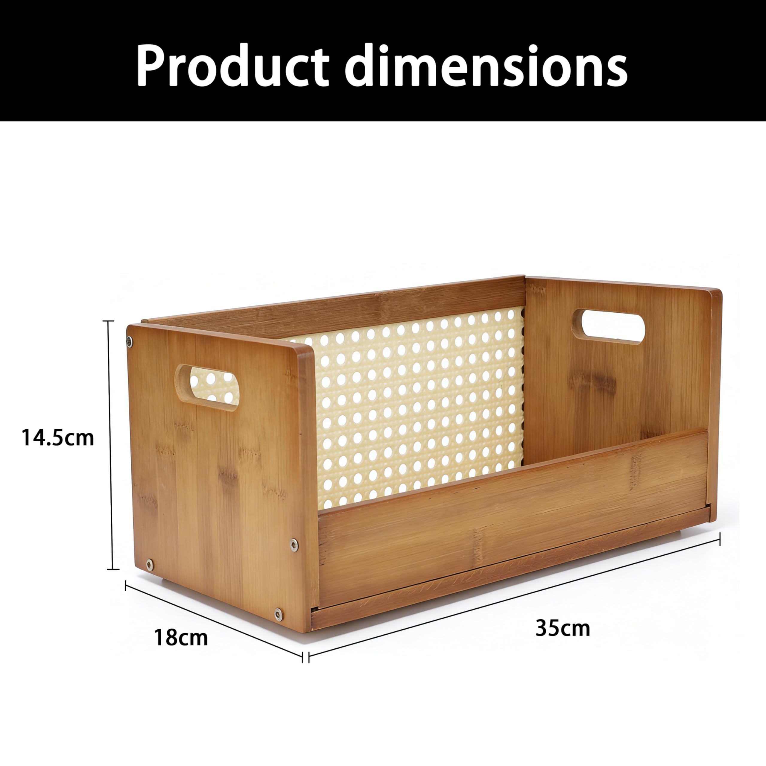 CD Regal stapelbar Holz 20 CDs DVD Regal, mit Griff CD Ständer & DVD Aufbewahrungsbox(35 × 18 × 14.5 cm) für Aufbewahrung Filmplatte, Blu-rays und Büchern für Wohnzimmer und Schlafzimmer (braun)