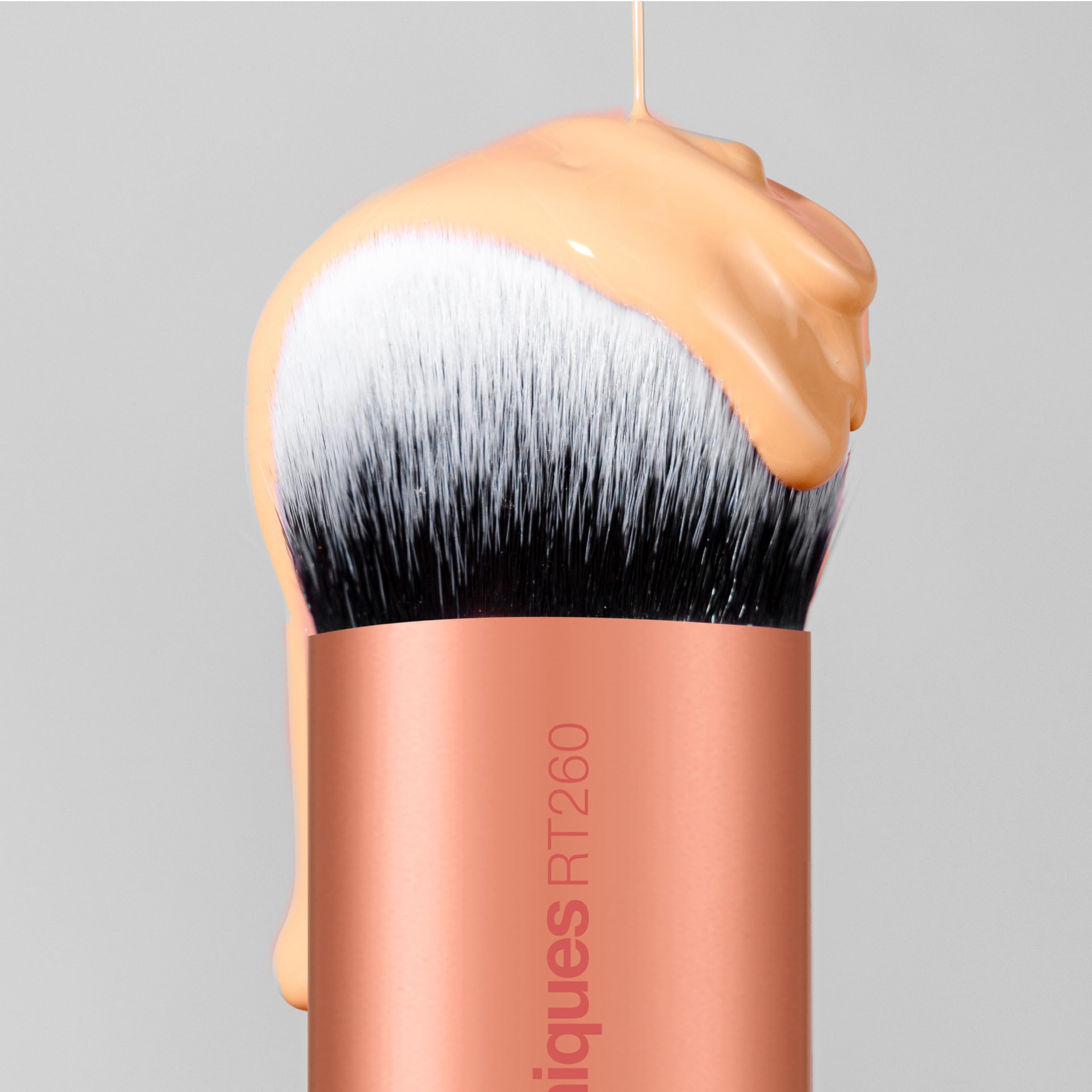 Real Techniques Bubble Blending Makeup Brush, Multipurpose Foundation Brush For Liquid, Cream, & Powder Products, Unique Round Brush Head, Synthetic Bristles, Vegan & Cruelty Free, 1 Count