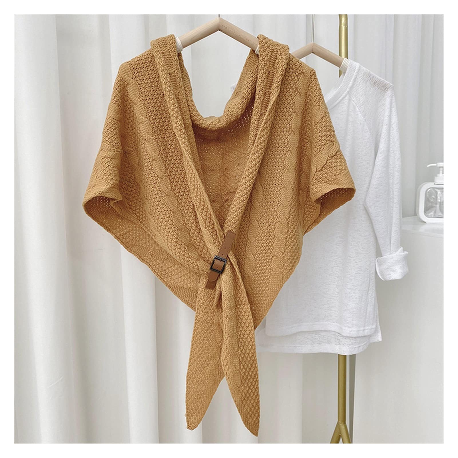 Bufandas para Mujer Las Mujeres Bufanda de la Cachemira Hijab Wrap sólido Chales Femme Diadema Hijabs Suave Poncho Capes Bufandas de Cachemira Bufanda de Invierno Premium (Color : 4)