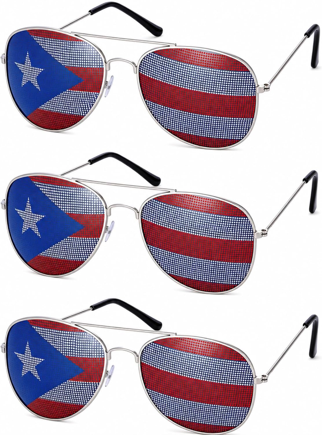 Mepase 3 Pcs Puerto Rico Sunglasses souvenirs party decorations