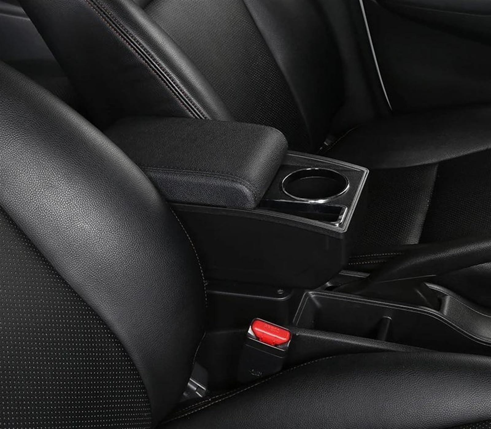 NMJLQW Storage Rack Armrest Box With Multifunctional Support PU Upholstered Car Interior Modification Accessories For Swift 2005-2023(Black line)