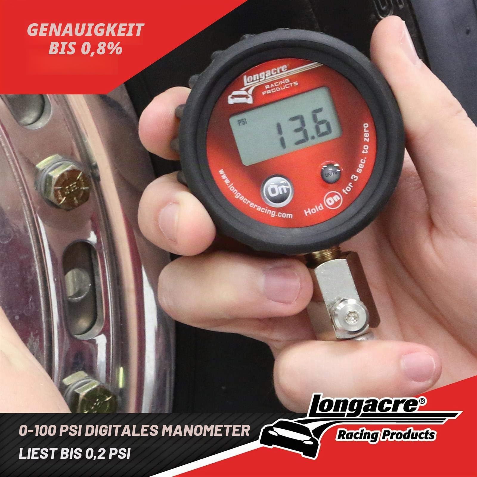 Longacre 53036 Tire Gauge Digital 0-100 PSI Basic
