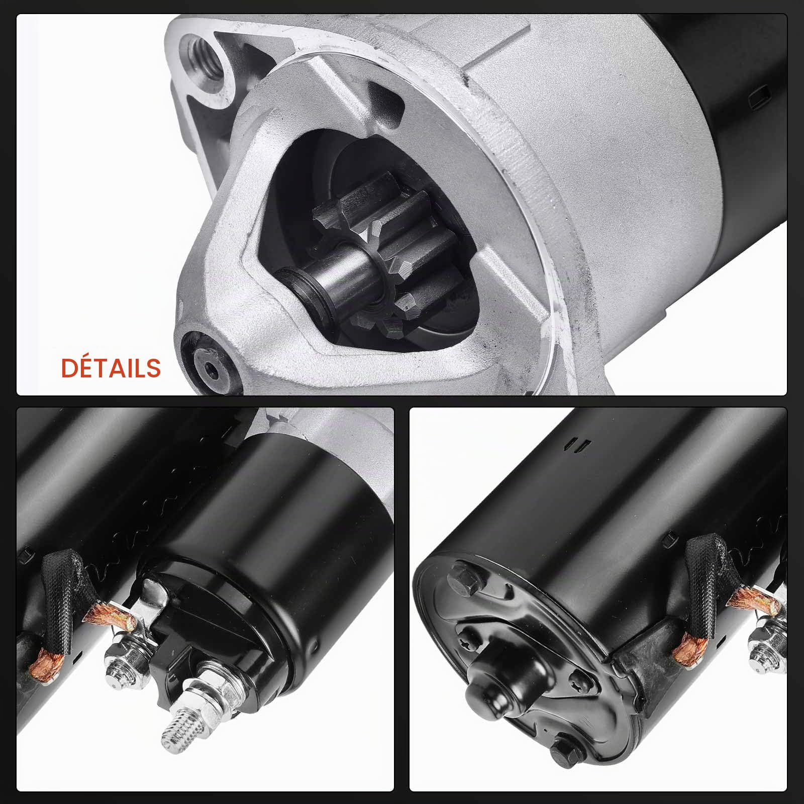 Frankberg Démarreur 2 kW 12 V 9 dents 0001109204, 1253808 | Compatible avec: Galaxy WA6, Tournoi Focus II DA DS FFS, Mondeo IV BA7, Focus II Berline DB DH FCH, Focus II DA DP HCP