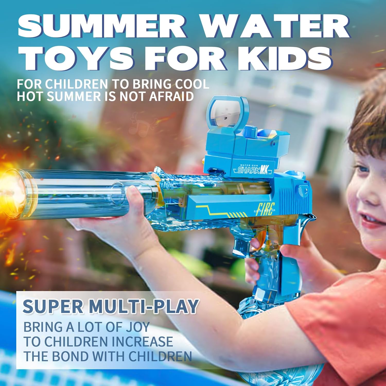 Electric Water Gun - Automatic Water Gun with Linkage Firing Function, for 16+ Years Old
