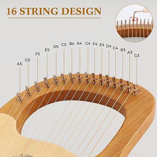 Miniatura 10 de VANPHY Lira Arpa 7 Cuerdas