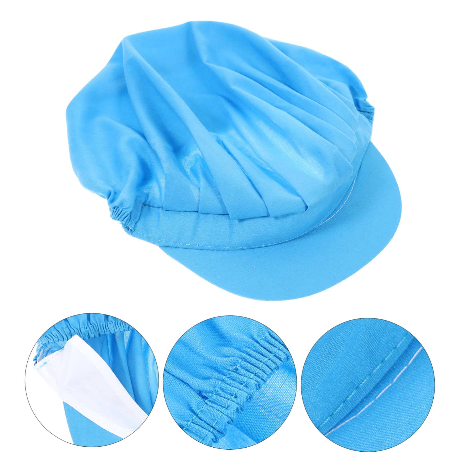 VALICLUD Sombrero de Cocinero Gorro Cocinero Gorro de Cocina Gorro de Cocinero Accesorio de Cocinero Sombrero de Trabajador de los Hombres redecilla de Chef Trajes de Chef poliéster Blue