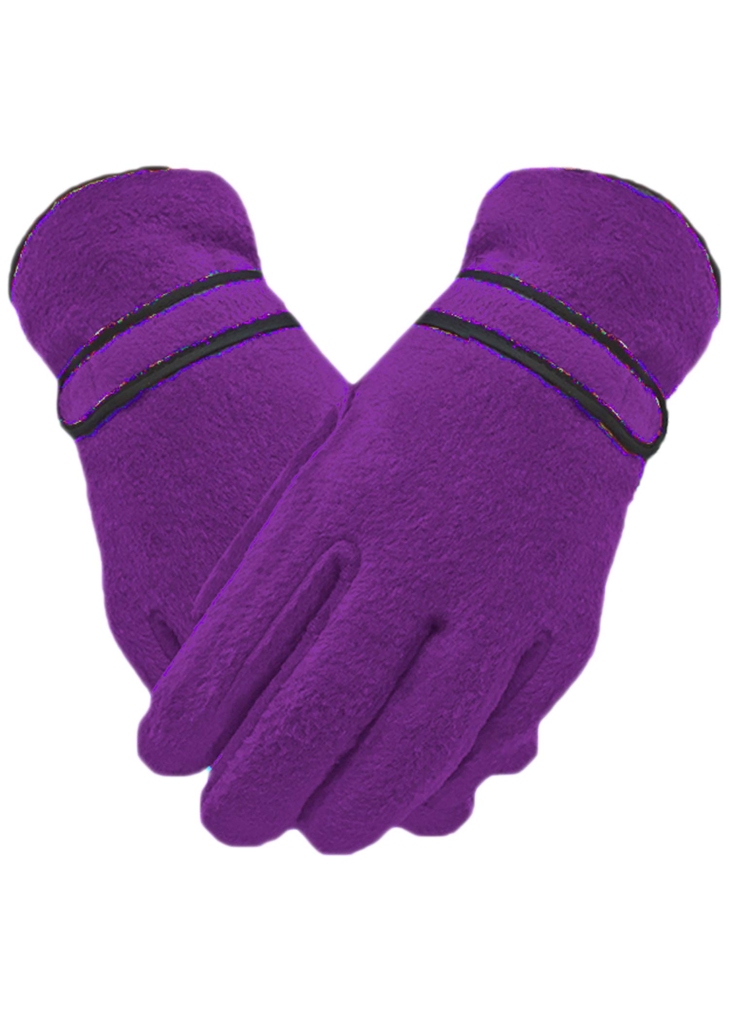 Undercover Boys Purple Childrens Kids Girls Winter Thermal Lined Fleece Gloves M/L
