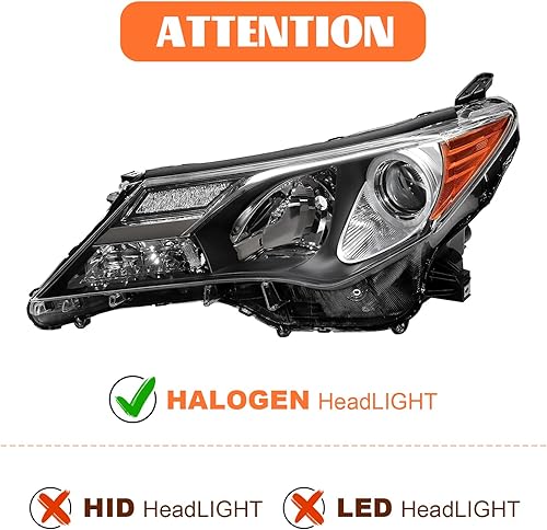 Miniatura 5 de Para Toyota Rav4 Rav-4 LH 2013 2014 2015 - Lámpara cromada para faros delanteros izquierdos