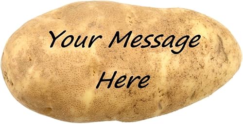 Envíe un mensaje sobre una broma divertida de patata real