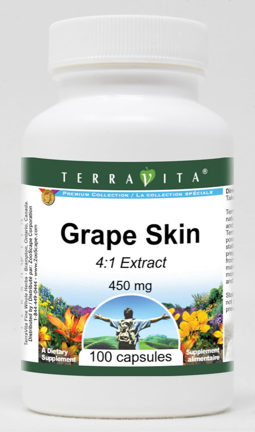 Grape Skin 4:1-450 mg (100 Capsules, ZIN: 520352)