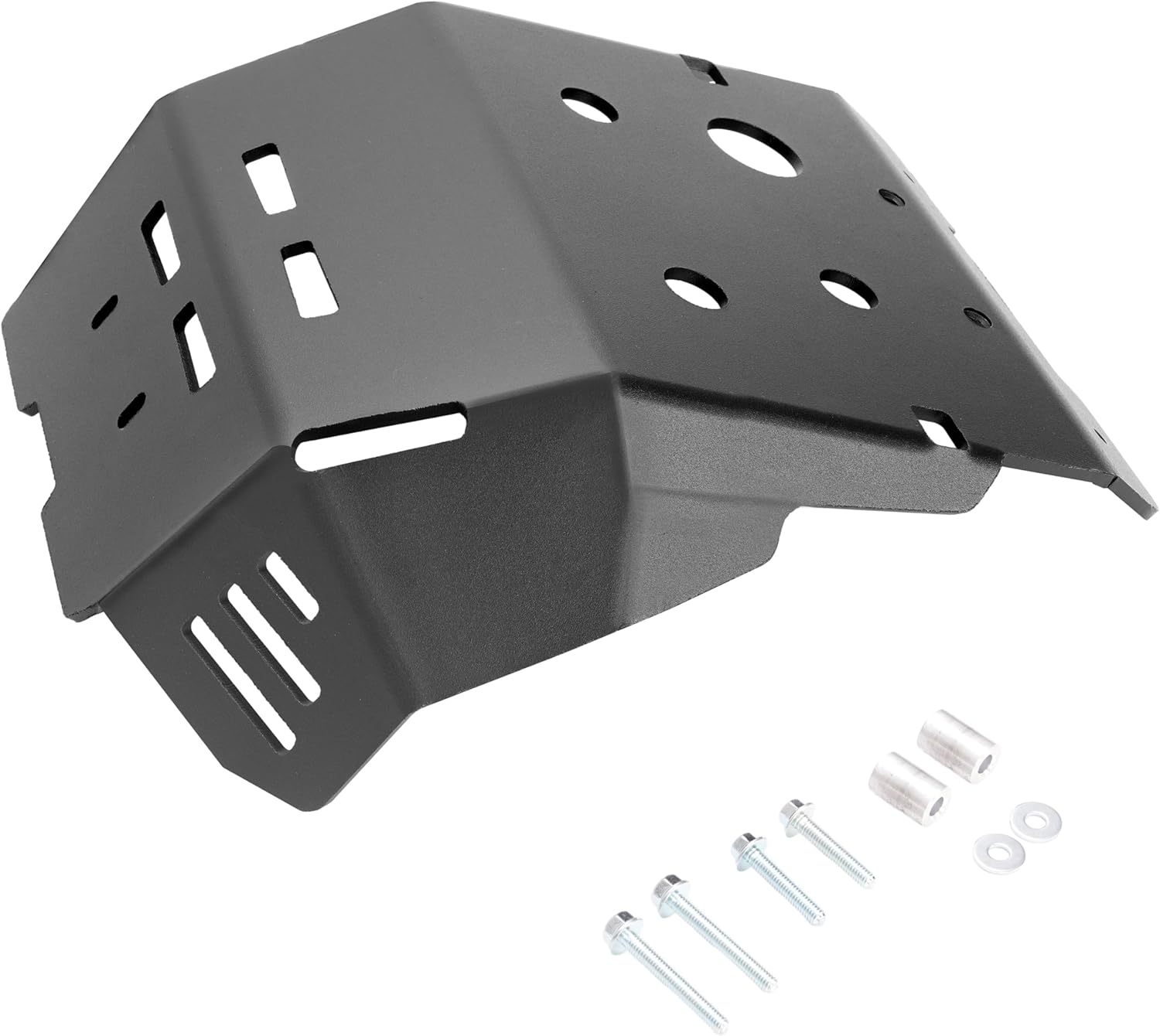 ECOTRIC Black Motorcycle Skid Plate Compatible with 2021-2024 Honda CRF300L CRF 300L Engine Bash Bottom Guard Aluminum Protector 2022 2023