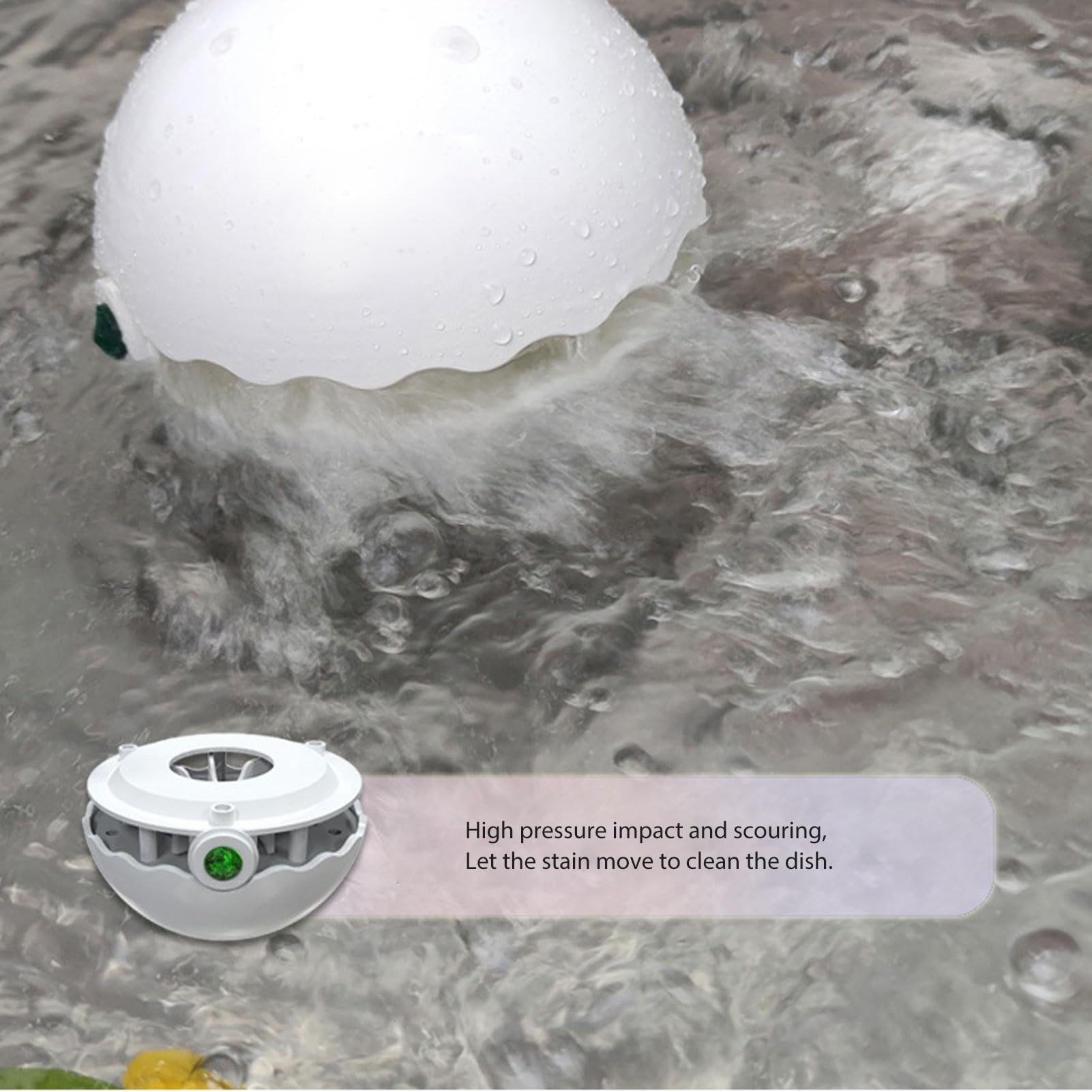 Mini lave-vaisselle portable avec arrêt automatique et alimentation USB, nettoyage par vortex et bulles, compact avec seau et ventouse