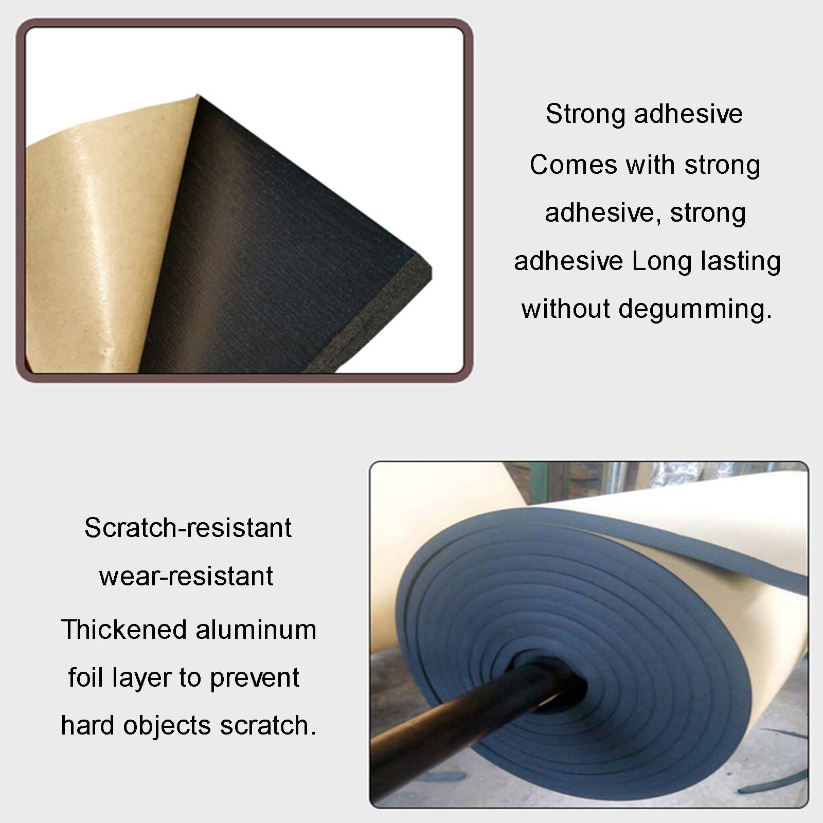 Cotone Isolante Autoadesivo,Isolante Termico,Pannello Riflettente Termosifoni,Pannelli dell'isolamento del Tetto,Isolamento Termosifoni,cotone isolante acustico per auto,5mm（thk）,1*3M(3m²)