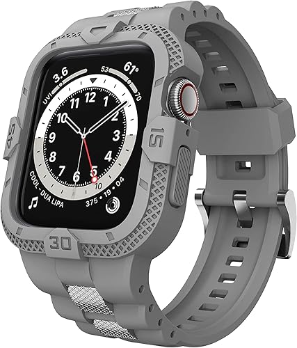 Miniatura 16 de GELISHI Bands Compatible for Apple Watch Band 41mm 40mm 38mm, Men Sport Rugged Band with Protective Case for Watch Series 9 8 7/Series 6 SE 5 4 3